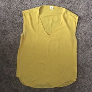 Mustard Yellow Old Navy Blouse Sz M